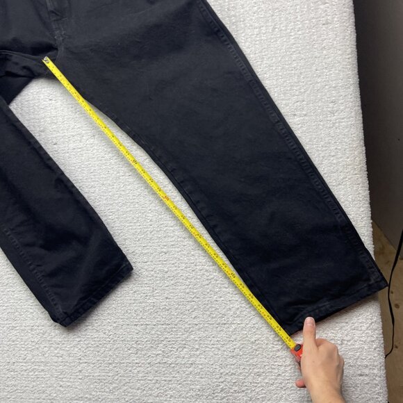 Vintage 90s Rustler Jeans Men 42 x 30 Black Denim Grunge Straight Fit Streetwear - Picture 7 of 10